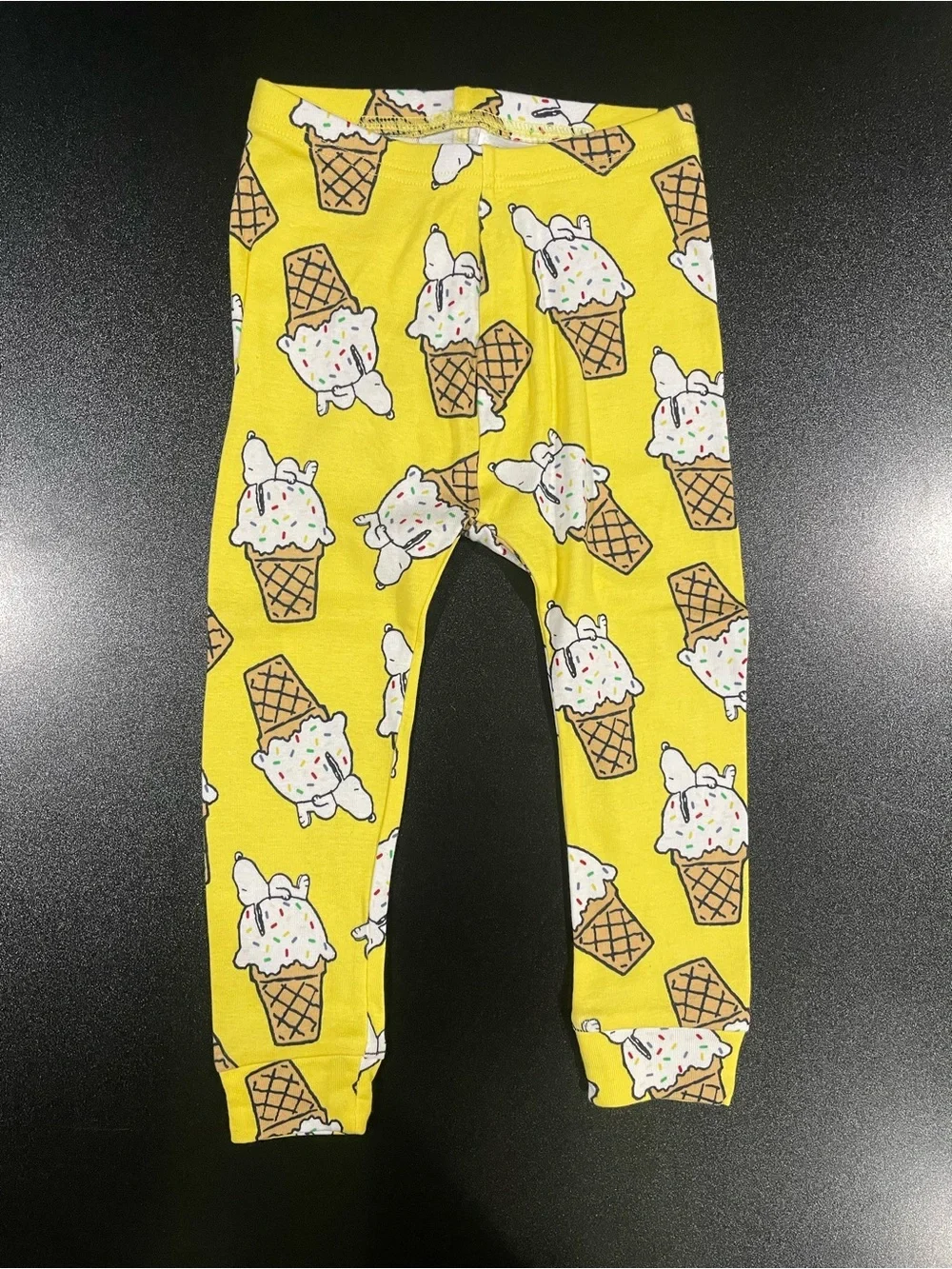 Gap Peanuts Yellow Ice Cream Cone Pajama Set Fits 2T 🍦 🐶